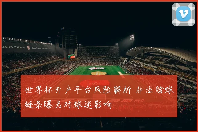 世界杯开户平台风险解析 非法赌球链条曝光对球迷影响